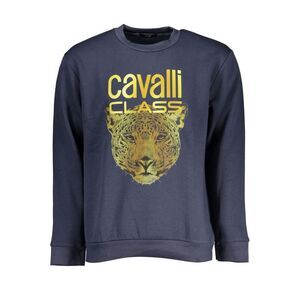 Cavalli Class Blue Polyester Men's Men's Sweatshirt